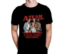 THE A-TEAM PLAN - Black T-Shirt - Sizes S - 5XL - 80's Action TV Show