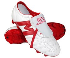 Soccer Cleats Manriquez Authentic Leather White/Red Made in Mexico