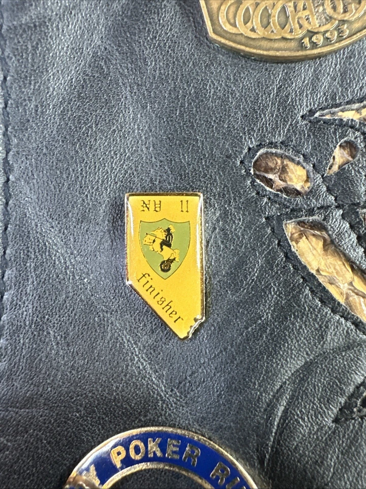 American Made L женщин кожаный жилет змея кожи инкрустация редкая Harley Davidson булавки - Изображение 4 из 4