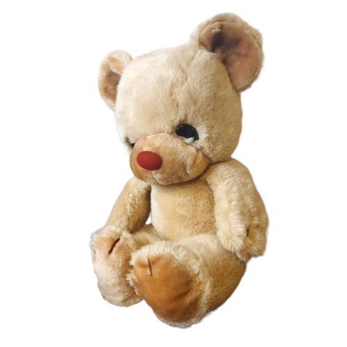 Peluche orsacchiotto vintage per la casa merchandising marrone chiaro marrone chiaro naso rosso Corea - Foto 2 di 4