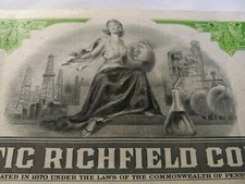 ATLANTIC RICHFIELD Oil & Gas Company Common Stock Certificate  100 Steere & Co.