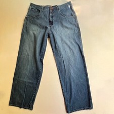 VTG Y2K Marithe Francois Girbaud Jeans Mens 38x33 Blue Denim Baggy Relaxed HOLES