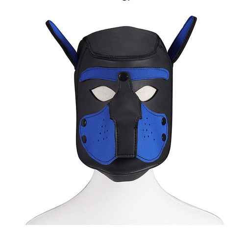 Máscara acolchada de látex goma juego de rol para perro cachorro juego con cosplay cabeza completa para parejas Sexto - Imagen 14 de 21