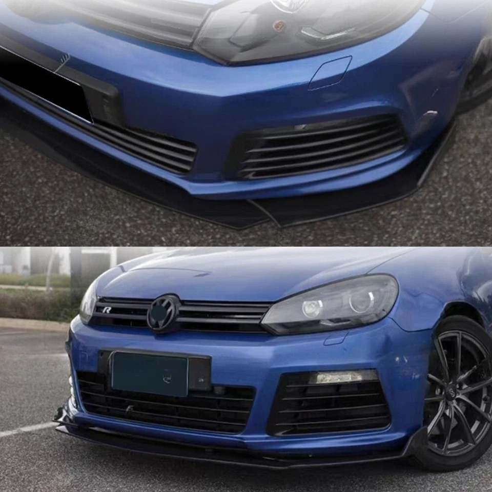 For Chevrolet Corvette C6 Front Bumper Lip Bod Kit Spoiler Splitter Gloss Black Foto 3 de 4