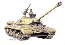 Heavy Tank IS-3M Egypt army Soviet Author's drawing illustrate cover book