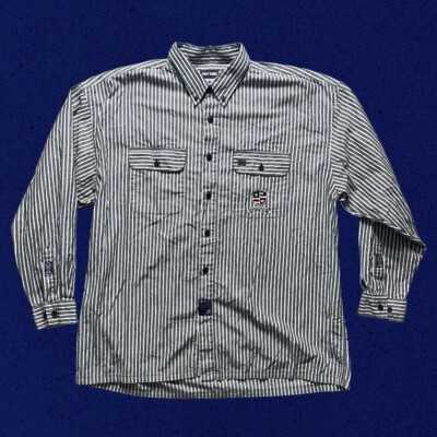 phat farm dress shirts Phat Farm Men's Shirt Short Sleeve Button Up Blue Plaid Side XL Dress Shirt