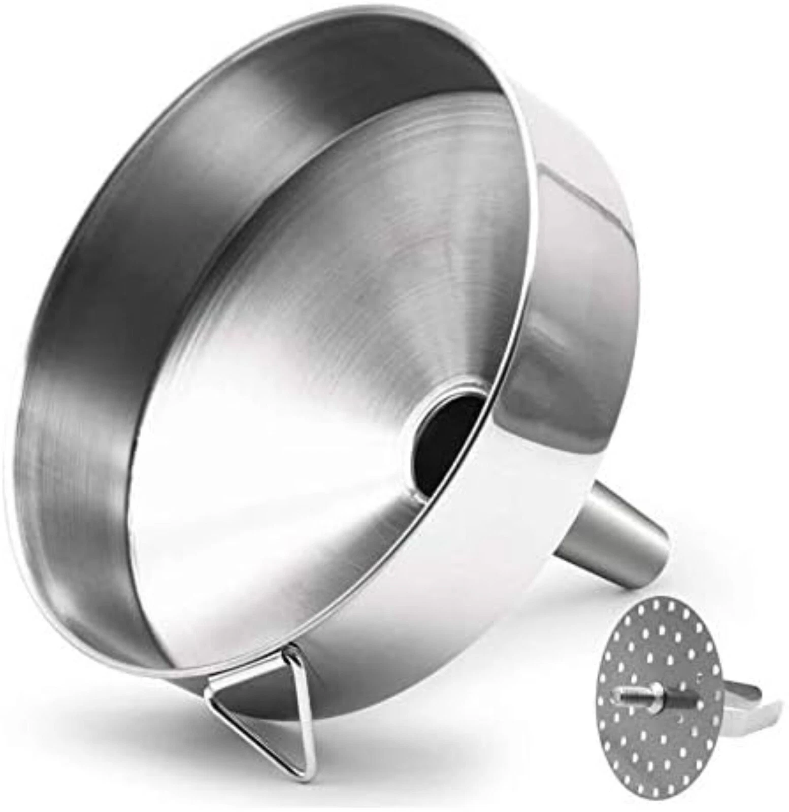 Super Large Stainless Steel Large Funnel with Detachable Strainer/Filter for Coo