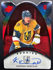 2022-23 UD SPX Kaedan Korczak Holographs Rookies /49 Vegas Golden Knights