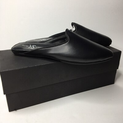 YOSI SAMRA Vidi Black Slip On Leather MULE Sz 6 NIB
