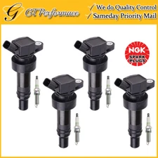 Quality Ignition Coil & NGK Spark Plug 4PCS for Accent Veloster/ Rio Soul L4