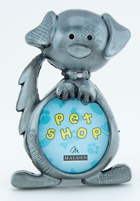 Malden International Design Pet Shop Puppy Dog Small Size Metal Picture Frame