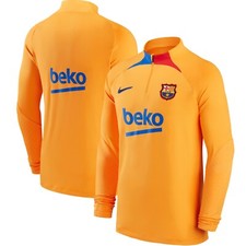 NEU Nike FC Barcelona Strike Drill 1/4 Zip Track Top Reißverschluss UVP 60£