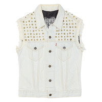 LEVI'S Exquisite Corpse Customised Studded Womens Denim Jacket Blue M