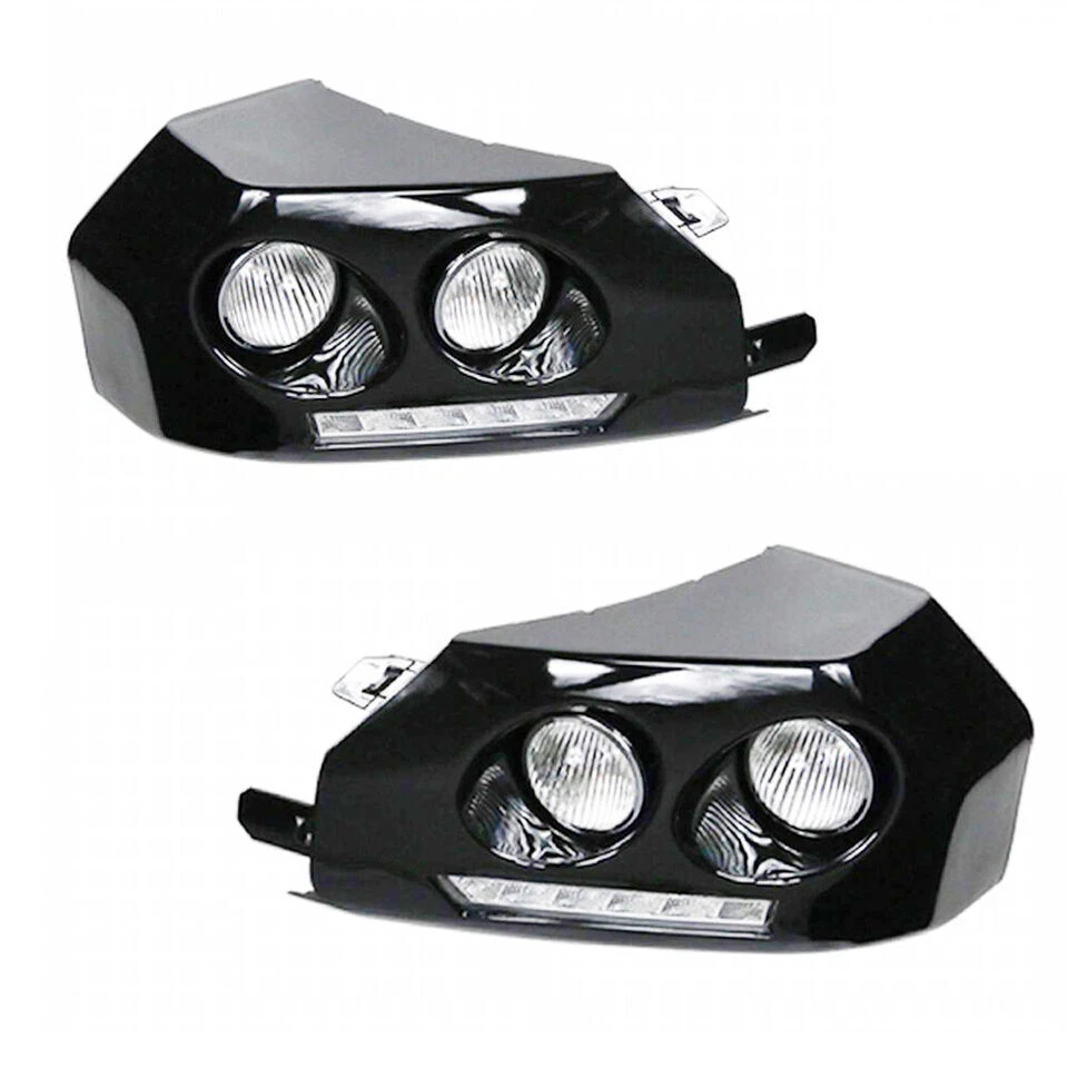 Luces antiniebla LED negras DRL para parachoques para Toyota Fj Cruiser 2007 2008 2009-2014 Foto 2 de 4