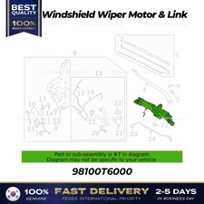 ⭐Genuine⭐ Windshield Wiper Motor & Link 98100T6000 for Hyundai Genesis GV80