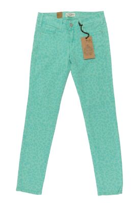 Cimarron Jacky Cropped Animal Damen Jeans Hose W25 grün hellgrün Leo Stretch Neu