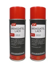 BREMSSATTELLACK GELB 2x 400ml bis 300°C Bremssattelfarbe Autolack Tuning Styling