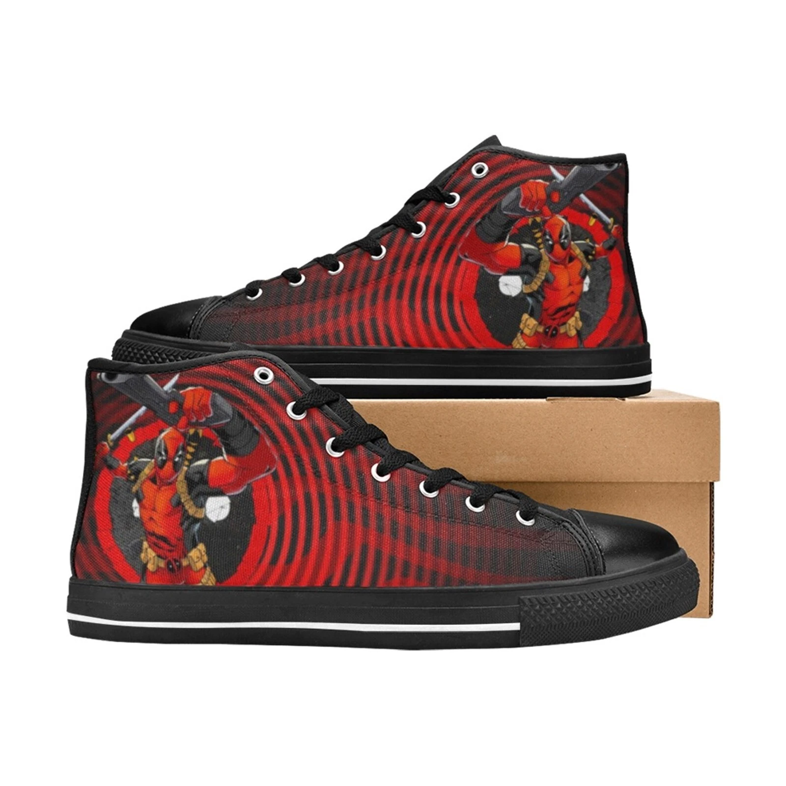 Deadpool High Top Shoes Sneakers, Birthday Gift for Him Her