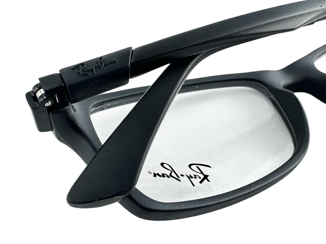 Ray Ban NEW Matte Black Rectangle Fashion Frames 5417145 Eyeglasses RX7017 eBay