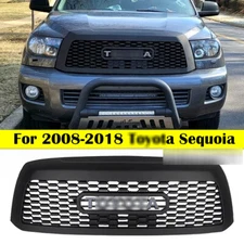 Front Bumper Grille For 2008-2018 Sequoia Grill Matte Black ABS