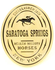 Saratoga Springs New York - Est. 1819 Lapel Pin - 1.25"