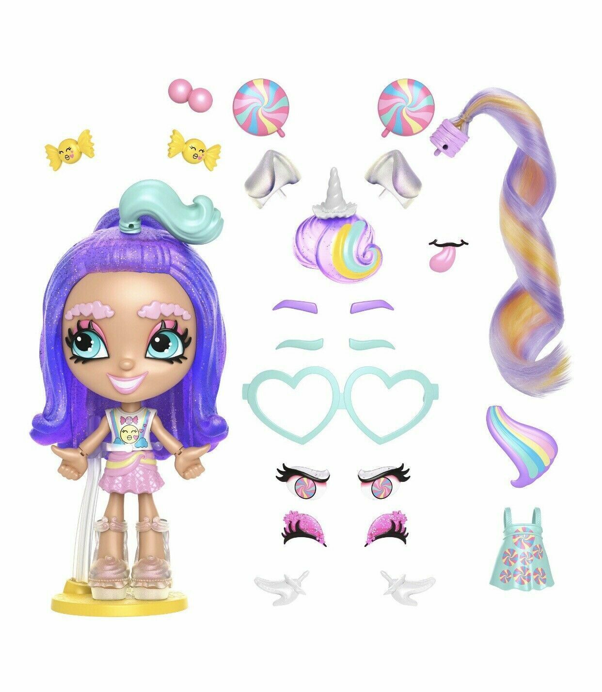 Lotta Looks-Cookie Swirl- Rainbow Sugar Rush Doll Set-NEW