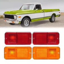 Front Rear Side Marker Lights Set For Chevrolet GMC C/K Pickup Trucks 1968-1972