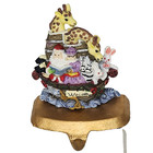 K's Collection Stocking Holder Noahs Ark Santa w/ Mrs Claus Animals Resin 4x3x2