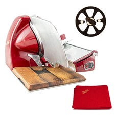 Originale Berkel Home Line 200 Plus rosso, affettatrice + ripiano rovere