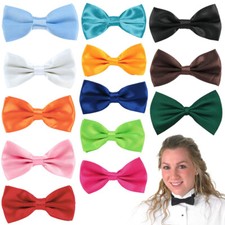 Ladies Bow Tie Adjustable Satin Pre Tied Necktie Women Neck Party Casual Wedding