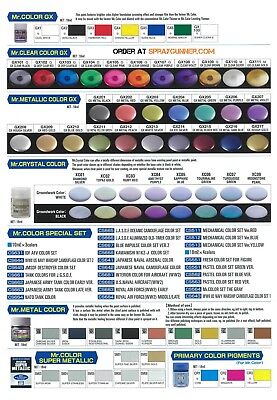 Mr Color Paint Chart