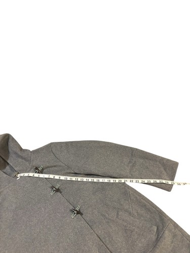 Garnet Hill Modern Duffle Coat Wool Blend Grey Size 12 Designer Outdoor Luxury - Picture 11 of 11