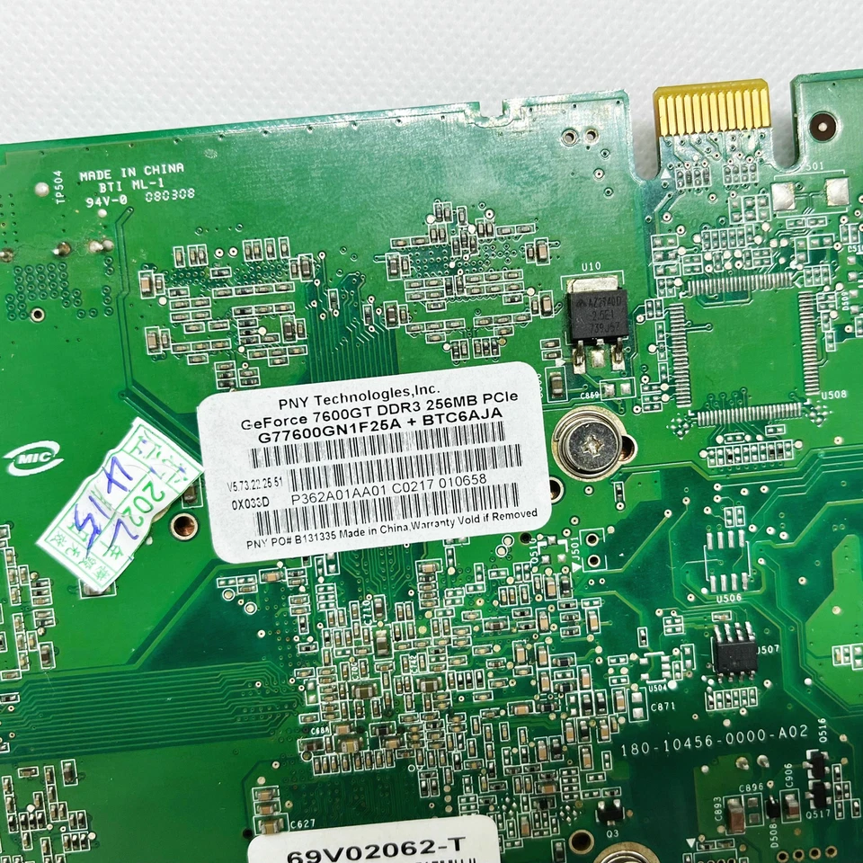 PNY 7600GT 256M DDR3 PCle G77600GN1F25A Medical graphics card IU22. For IE33 - Image 2 of 4