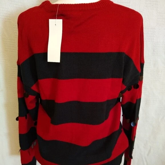 Женский красный/черный рождественский пуловер свитера New York Company размеры M/S - Изображение 4 из 4