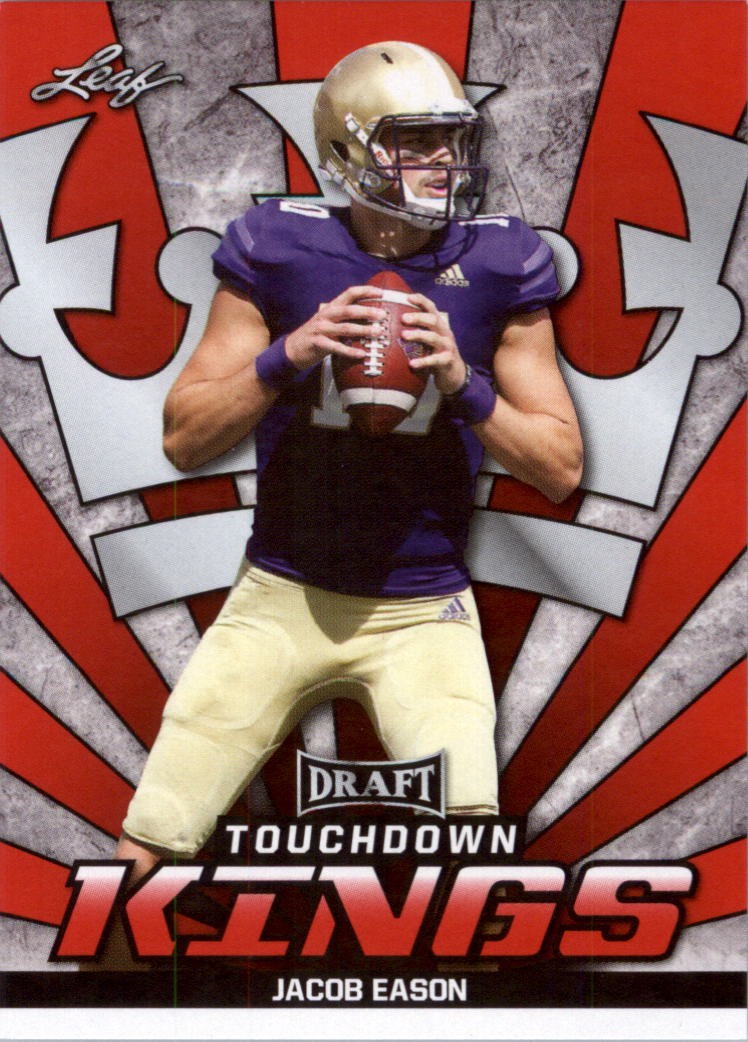 2020 Leaf Draft Red #81 Jacob Eason TK - FB