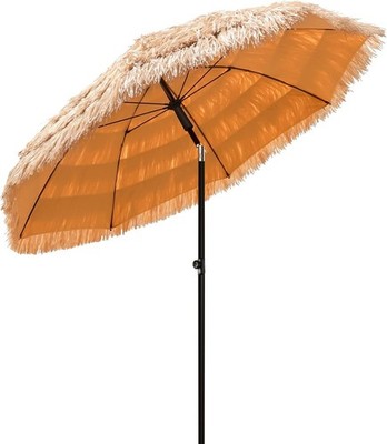 6/6.5/7.5/8ft Tiki Umbrellas for Outside, UV Protect Thatch Umbrella with Tilt
