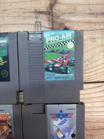 NES Game Lot Top Gun Astyanax Base Wars Tennis Pro Am Untested
