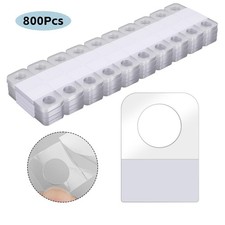 800 Pcs Hang Tabs, Self Adhesive Hang Tags, Clear Plastic Sticky Hanging Tabs, G