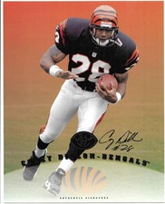 Corey Dillon 1997 LEAF NFL SIGNATURE 8x10 JUMBO AUTOGRAPH CARD Bengals AUTO RC