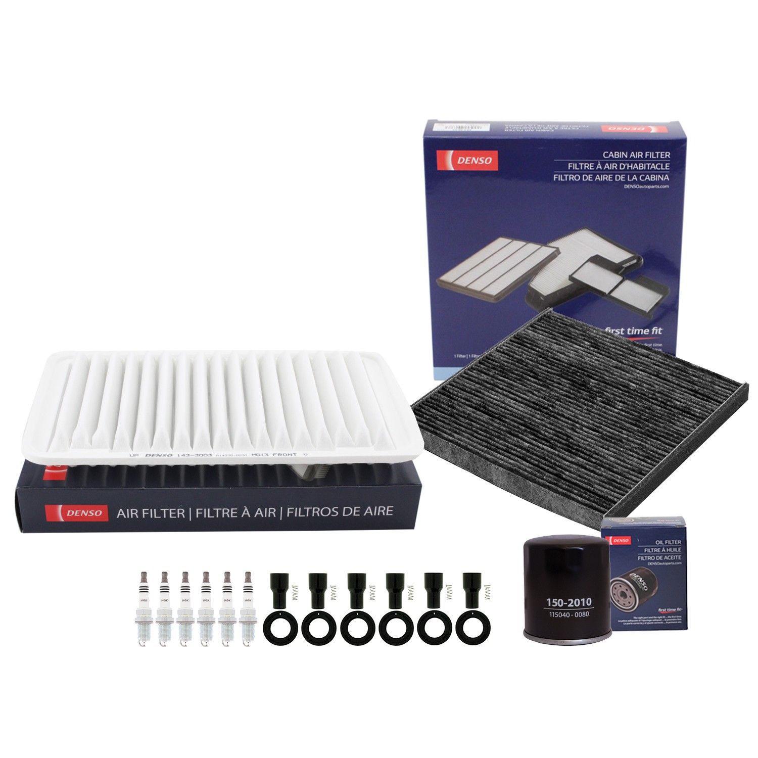 Denso Tune Up Kit NGK 6 Spark Plugs  Boots Kit for Camry ES300 3.0L V6 1MZ-FE