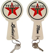 Texaco Restroom Key Fobs, Aluminum KEY-0102-AL