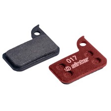 pair of organic disc brake pads red mtb standard for sram road 73