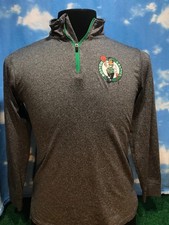 Boston Celtics pullover sweatshirt 1/4 zip youth large L 14/16 NBA Gray C29
