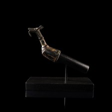 Luristani whetstone handle with zoomorphic animal head