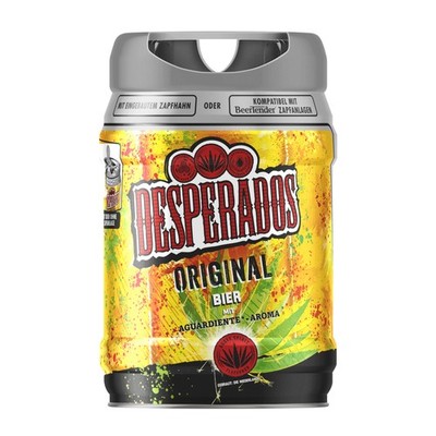 Tequila Fass 5l Desperados Einweg Keg, 1er Pack, Party Getränk