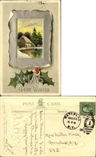 Christmas Xmas Davidson Brothers   Waterloo NY 1912 to WALTER KUNES Romulus NY