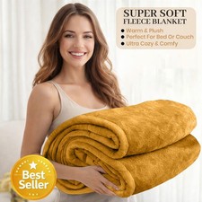 Luxury Thick Mink Blanket Large Faux Fur Fleece Sofa Bed Throw Couch Warm Soft
