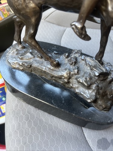 Frederic Remington "The Scalp" Bronze Sculpture, 12” H 11” L 4” W - Picture 7 of 11