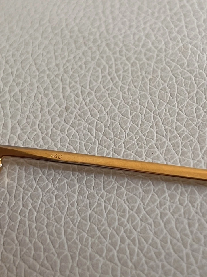 复古卡地亚巴黎镀金太阳镜尺寸 59-14-140 法国制造 — 第 4/4 张图片