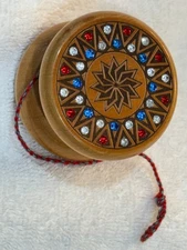 One -of-a Kind Handmade Wooden Yo-Yo- Gemstone Inlay-YoyoSpin by Ed Davison